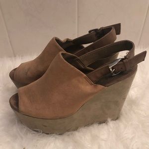 Brown Steve Madden wedges- Size 8